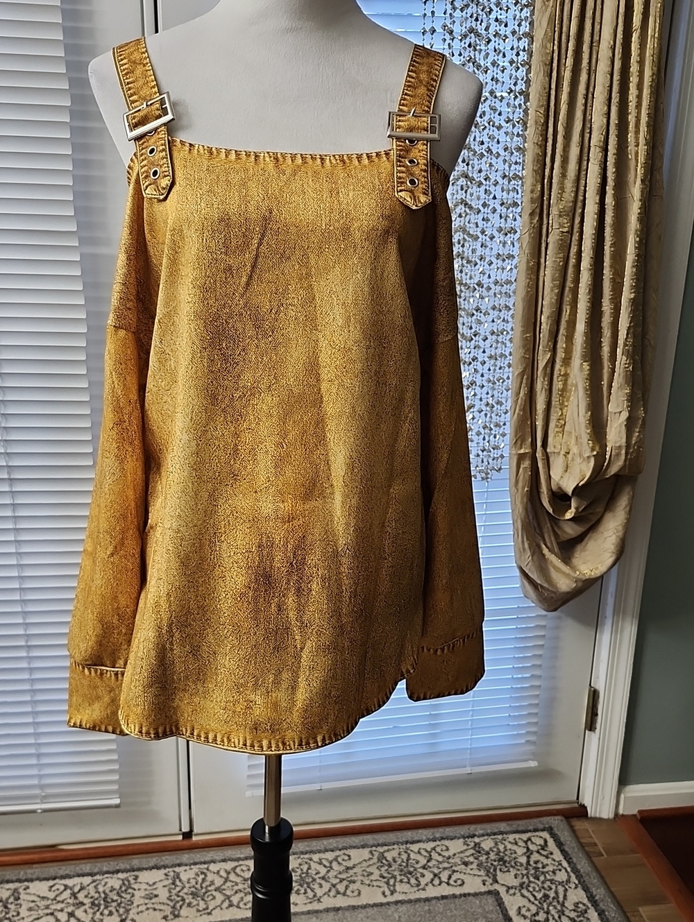 Adjustable Buckle-Strap Mustard Yellow Tank Top